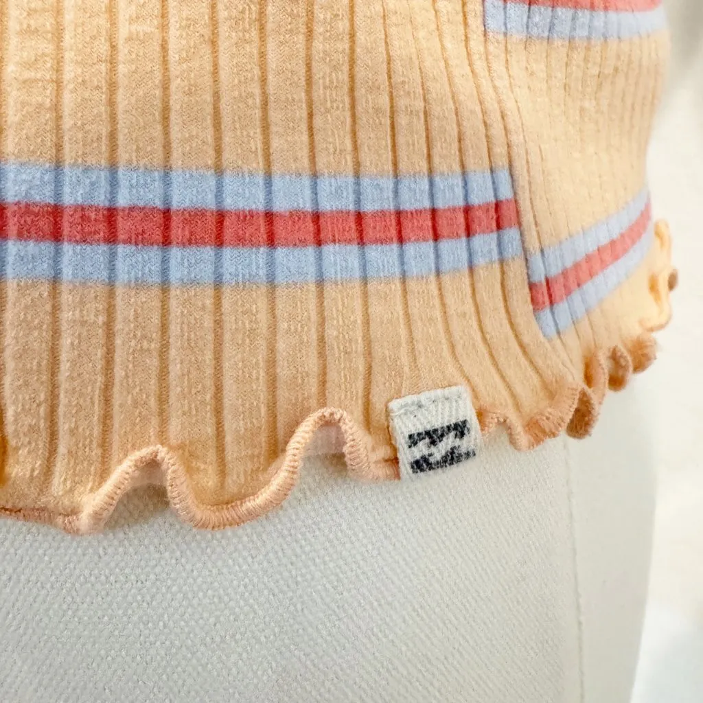 Billabong Striped Lettuce‎ Trim 90s Tank Top Y2K Casual Colorful Summer Large - Image 7