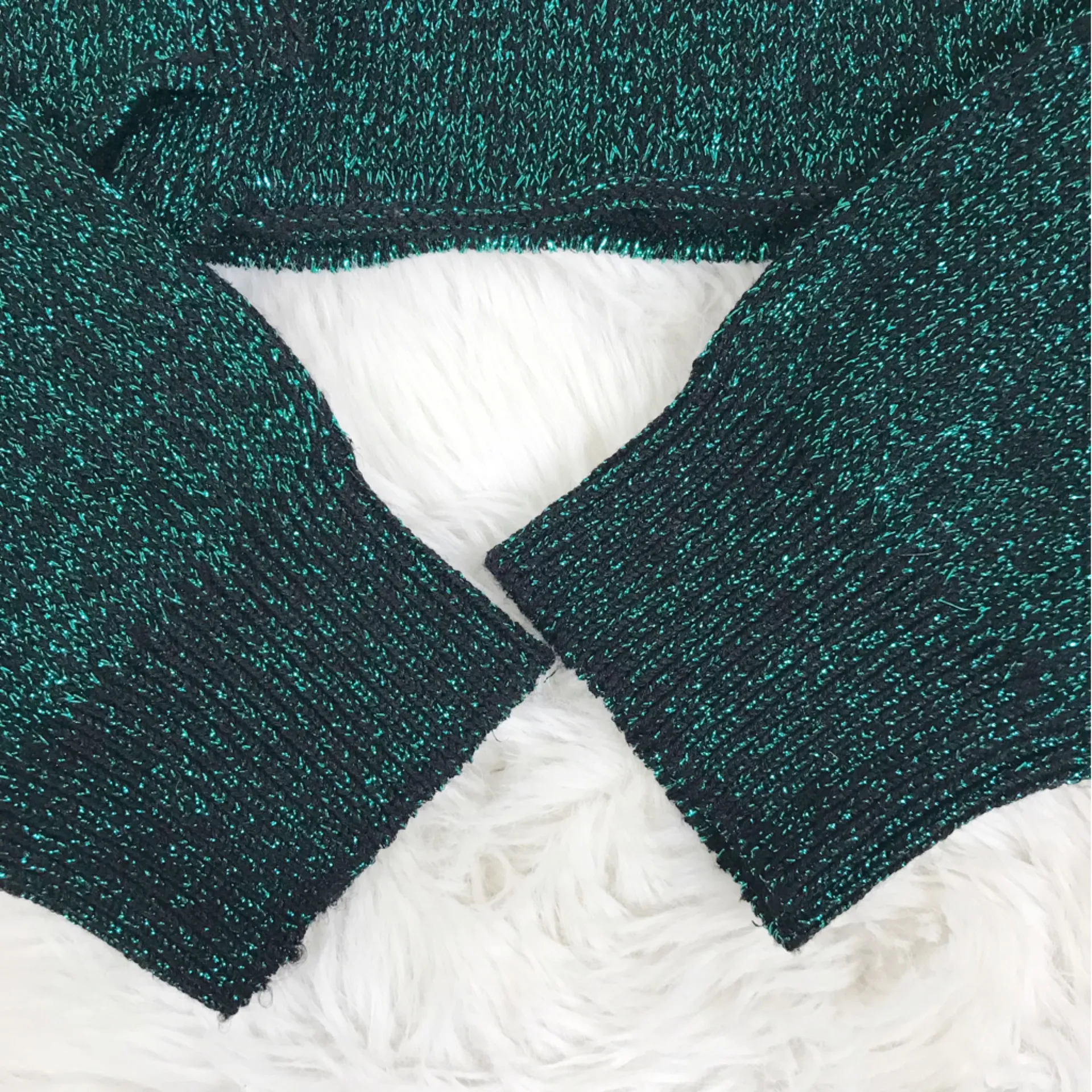 FREE PEOPLE Emmaline Metallic Green Cardigan Long Sleeve‎ Goth Dark Romantic XS - Image 8