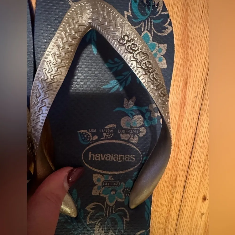 Havaianas Slim Blue Paisley Flip Flops - Image 5