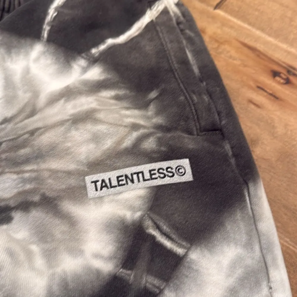 Talentless Black Grey and White Tie Dye Sweatpants - Image 2