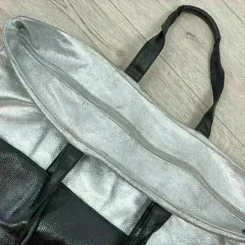 Victoria's Secret Weekender Silver Tote Bag - Image 8