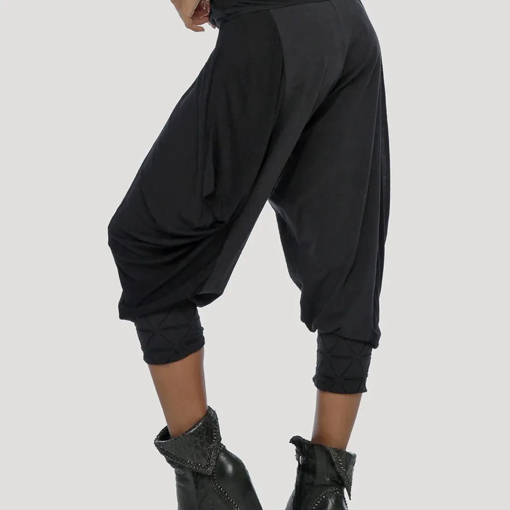 Psylo Kimo Black Harem Pants Drop Crotch Lounge Size M/L Size M - Image 2