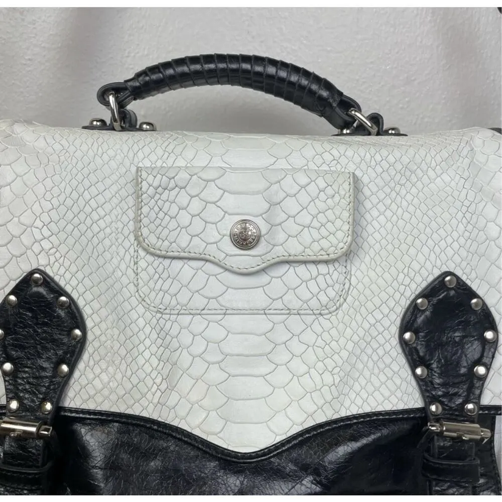 NWOT Rebecca Minkoff Genuine Leather Snakeskin Top Handle Crossbody Flap Bag - Image 2
