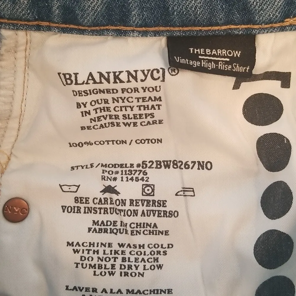 💕BLANKNYC💕 The Barrow High Waist Cutoff Denim Shorts Fare Warning Blue 27 NWT - Image 15