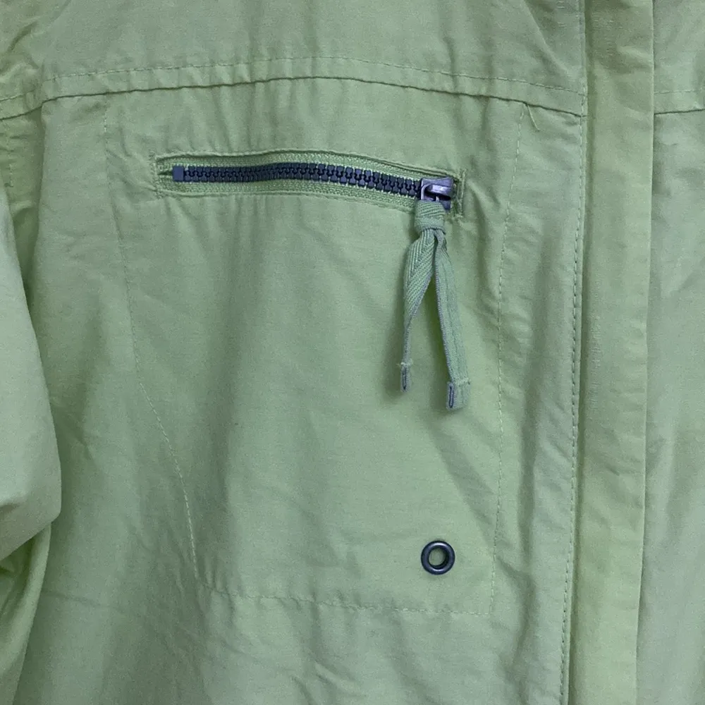 COLUMBIA Omni-Shade womens neon/yellow full zip hooded light jacket size XL - Image 3