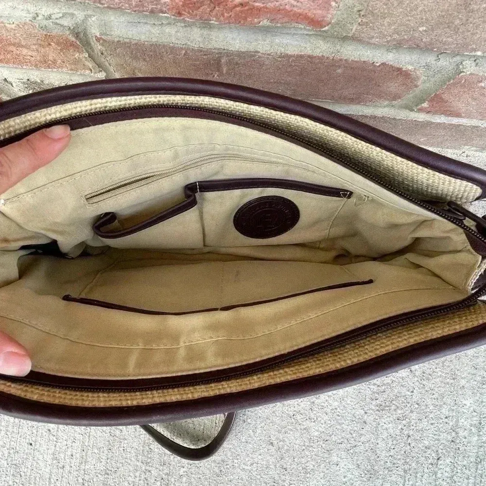 ETIENNE AIGNER Cranberry Red Jute Straw Shoulder Crossbody Purse - Image 2