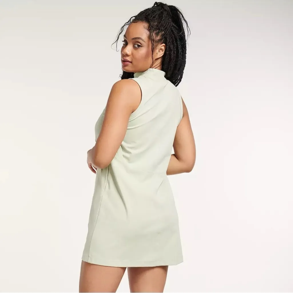 FLX Urban Commuter High Neck Sleeveless Pastel Sage Green Activewear Dress Size XS - Image 3