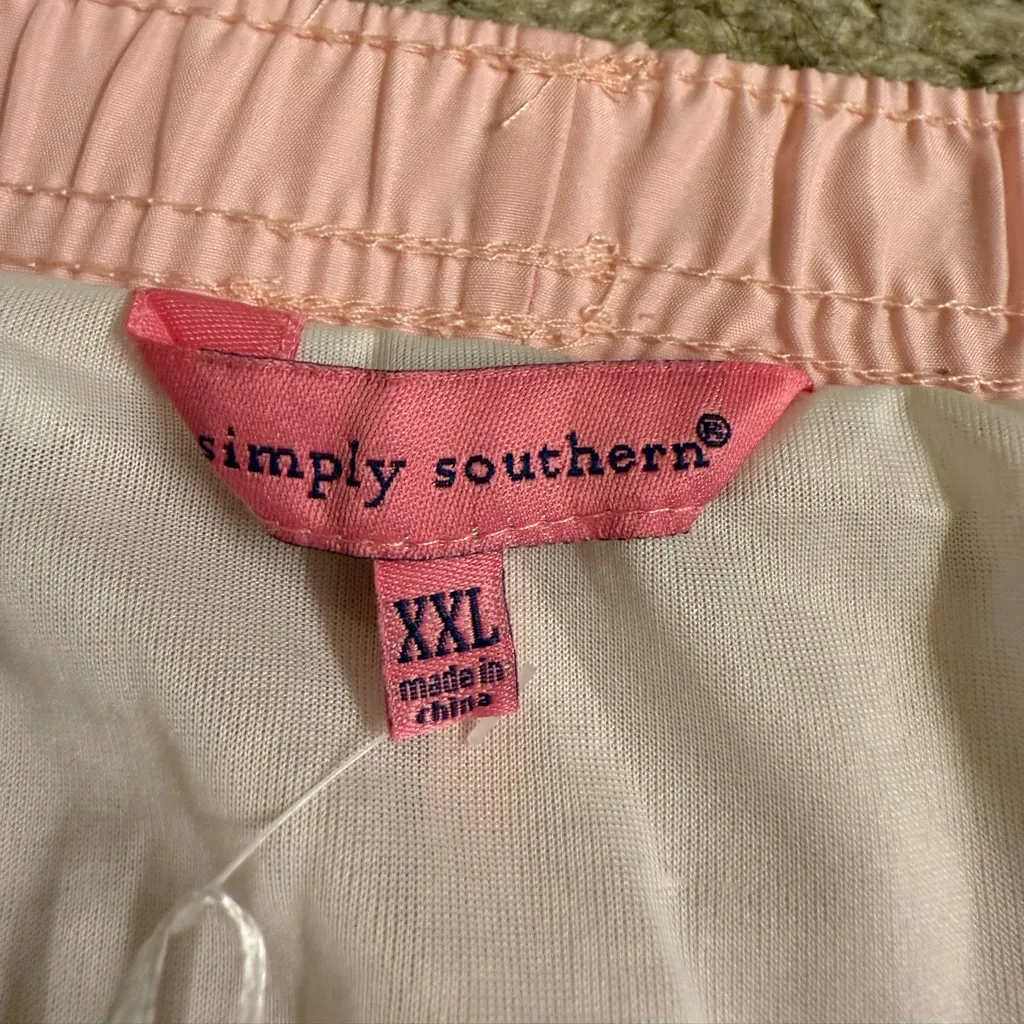 Simply Southern Pink Green Preppy Ruffle Sides Simply Run Shorts - size XXL - Image 10