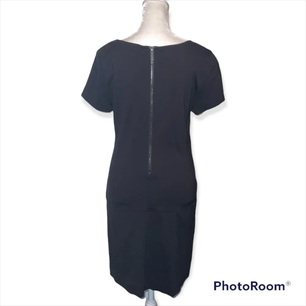 Sanctuary Deep V Neck Black Sheath Dress Zipper Pockets Size‎ Small - Image 3