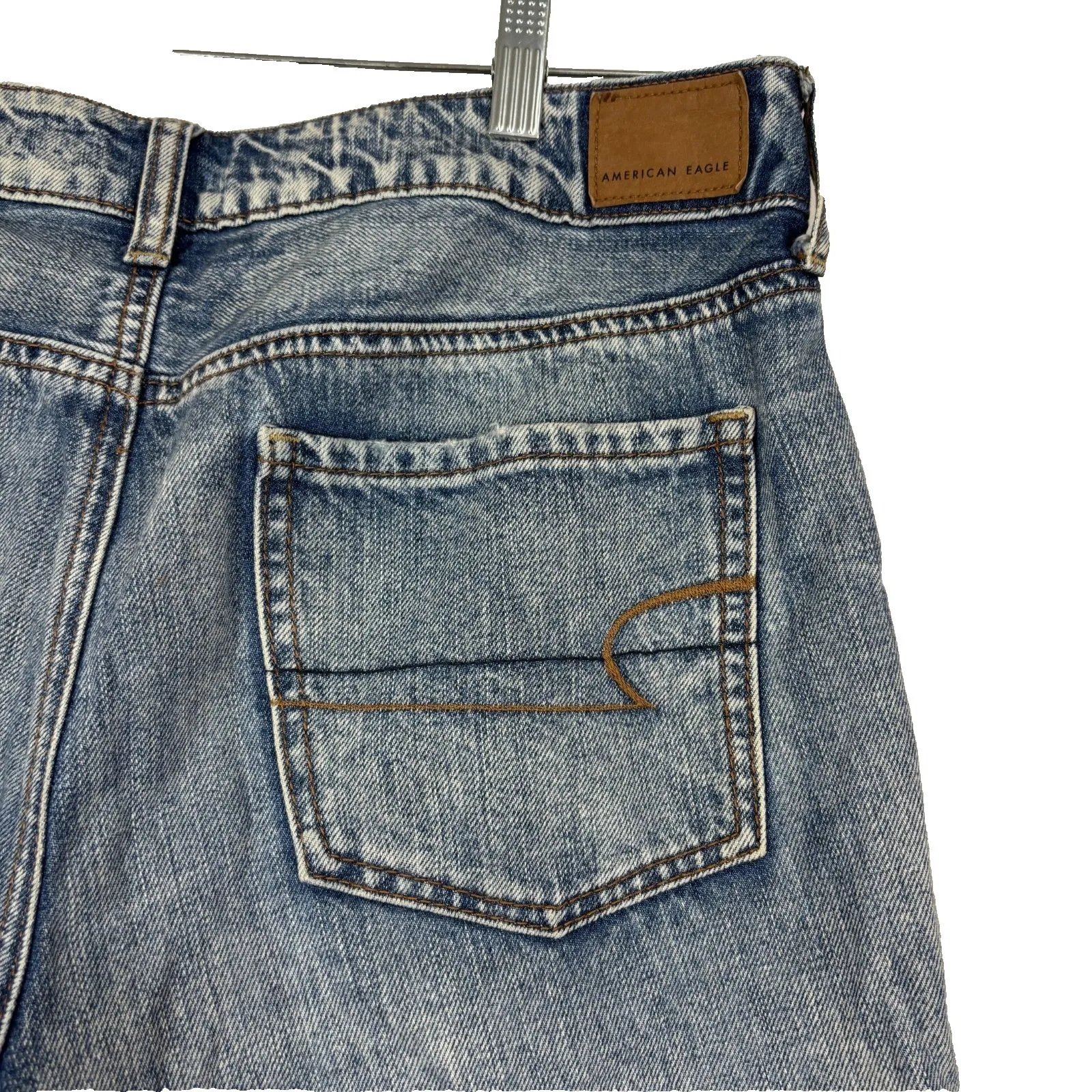 American Eagle Distressed Tomgirl Jeans Womens Button Fly Sz 6 Grunge Skater - Image 12