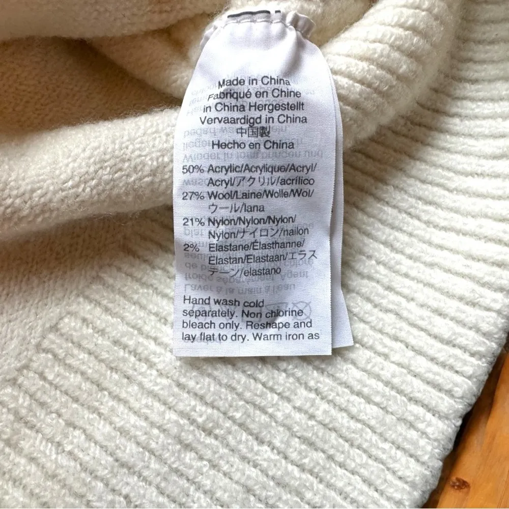 MADEWELL Bobble Dashwood V-Neck Sweater in Coziest Yarn - XS - Vanilla Girl Core - Image 15