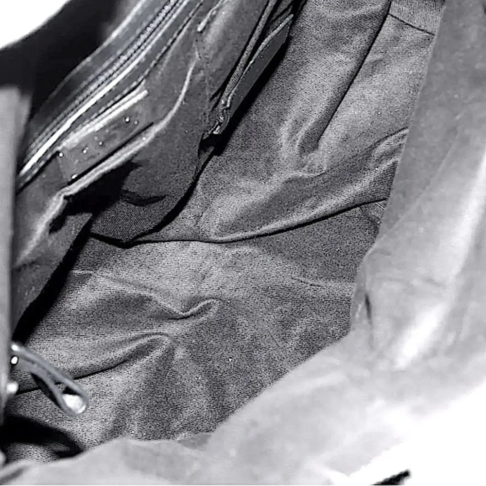 BALLY Black Calfskin Oversized Crossbody Messenger Overnight Top Handle Tote Bag - Image 9