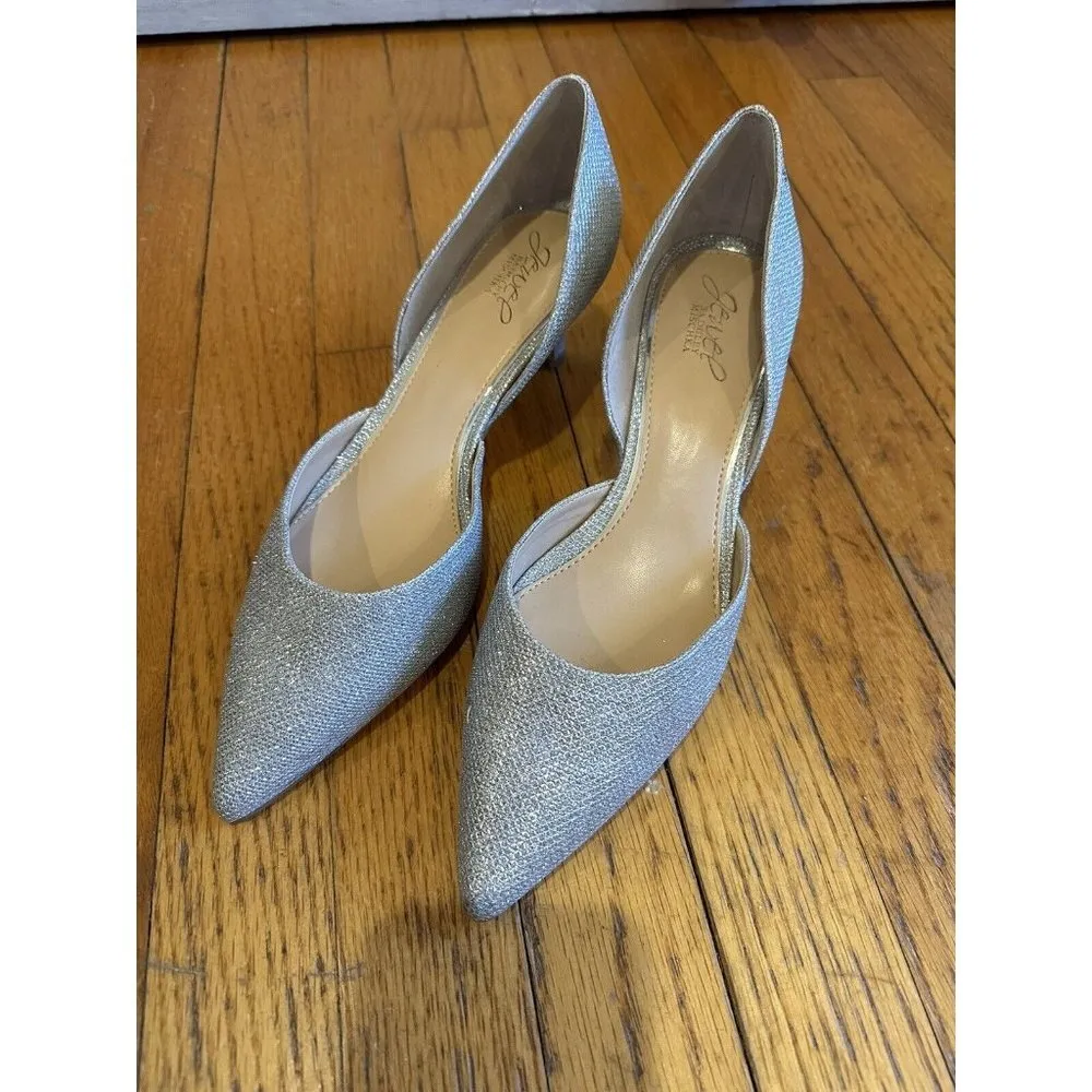 Jewel Badgley Mischka Dotty Glitter D’orsay Kitten Heel Size 5 EUC - Image 2