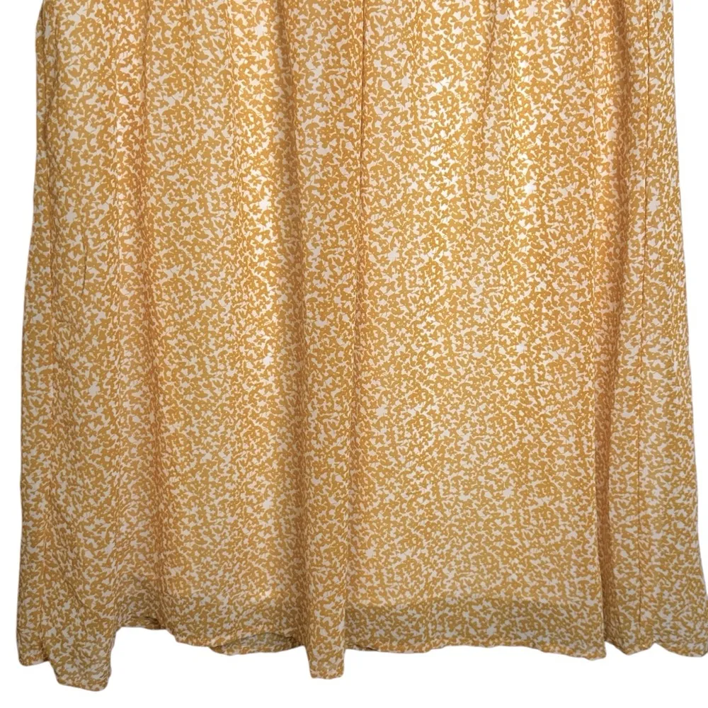 Gaevet Ditsy Floral Layered Sleeve Tunic Dress Lined‎ NWT Medium Women’s Yellow - Image 4