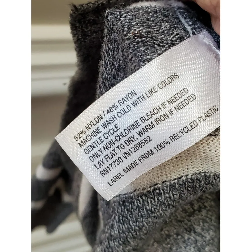 Liz Lange Maternity Women's Gray Round Neck Long Sleeve Knee Length Dress Size M - Image 9