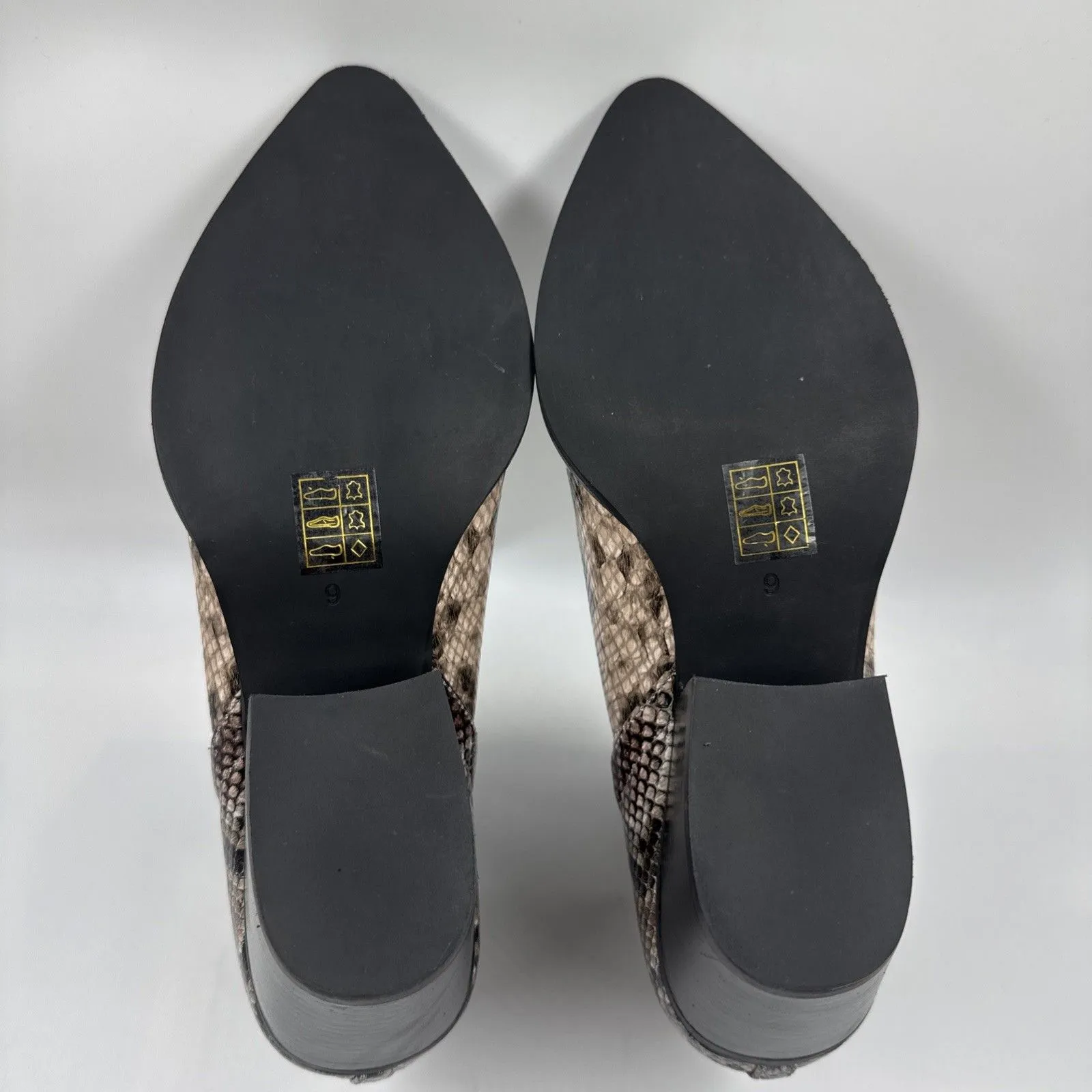 Jeffrey Campbell Tan, Black & White Multicolor Snake Animal Print Boots Rella 9 - Image 14