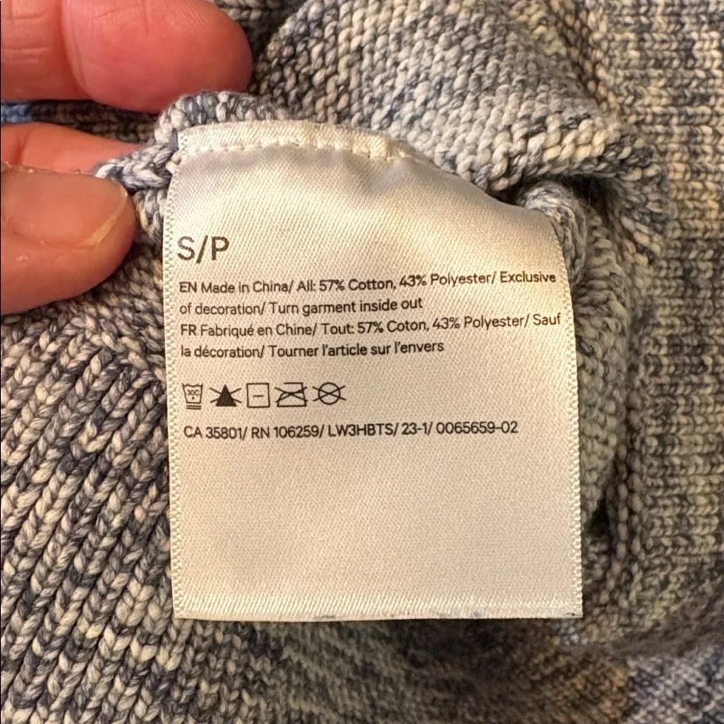 Lululemon Boxy Cotton Blend Sweater Night Sea True Navy Size Small EUC Gorpcore - Image 9