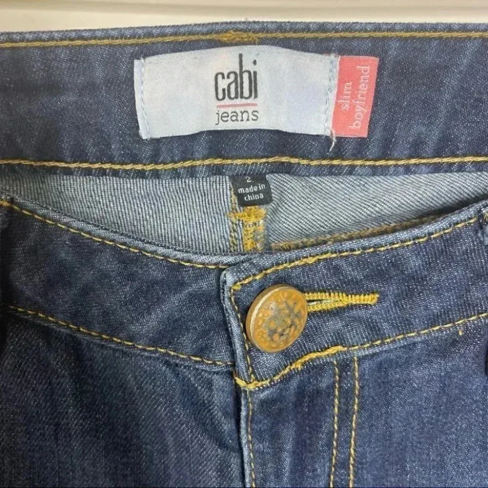CAbi  Slim Boyfriend 3045 Distressed Denim Jeans 2 - Image 3