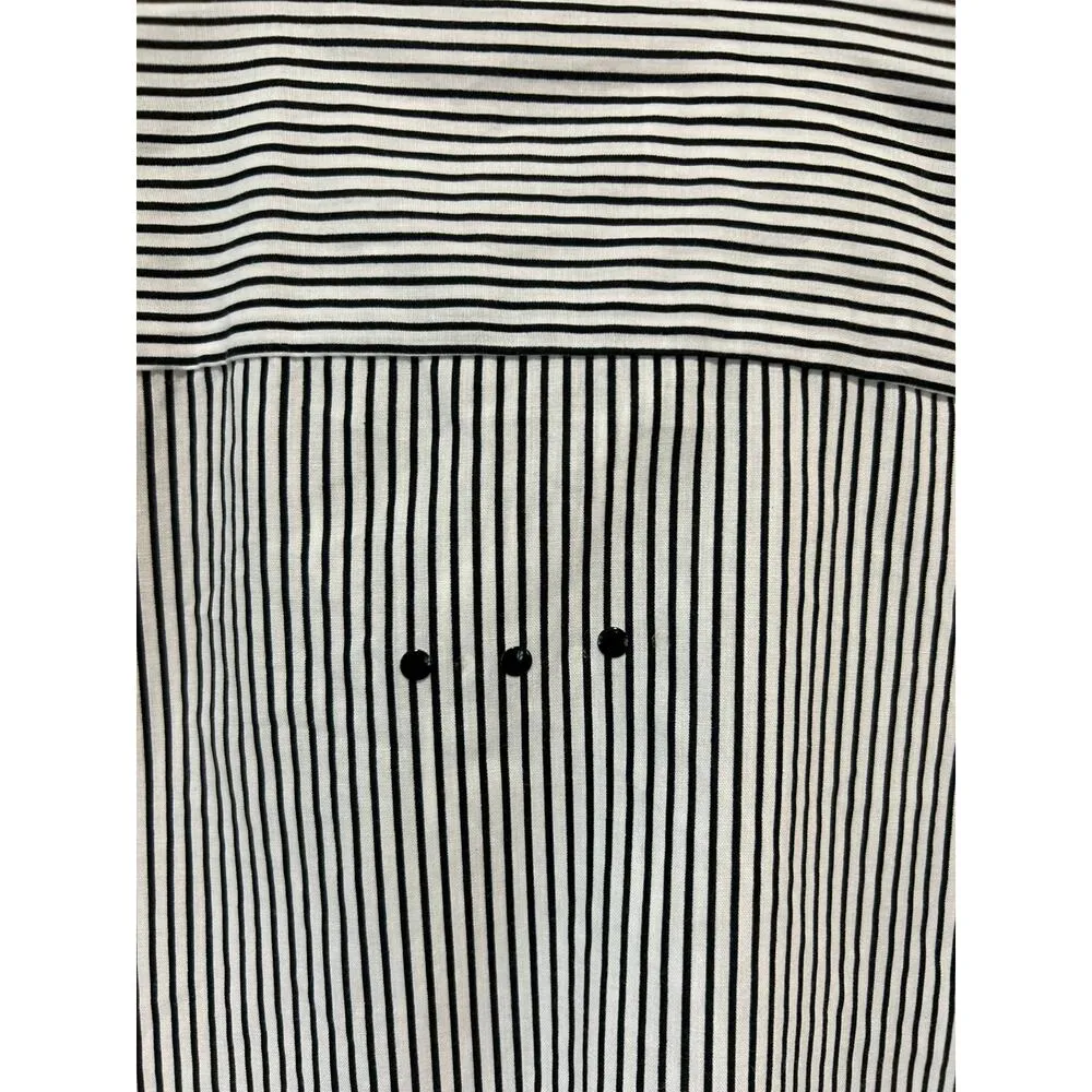 Mili Designs button down shirt size M striped car patches applique embellished Black Size M - Image 5