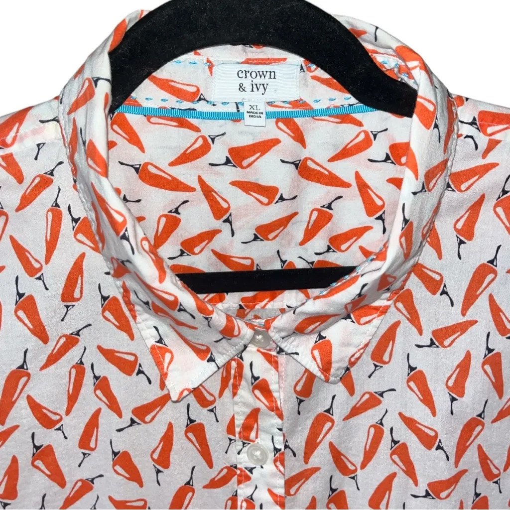 🎄Crown & Ivy Pepper Print Button Down Shirt - Image 4