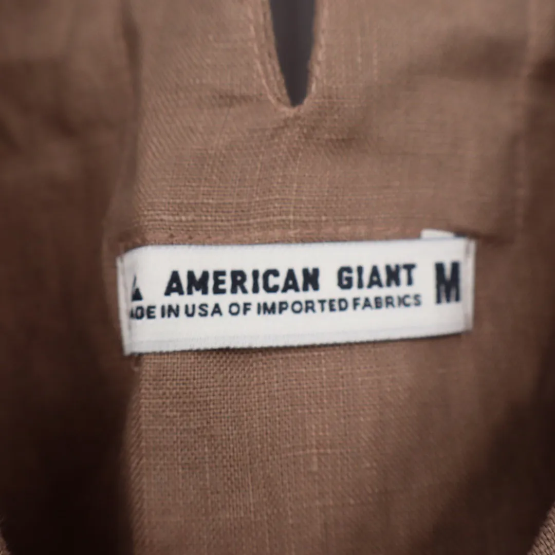 American Giant Sleeveless Linen Tank Top Tan Size M Made in USA Brown Size M - Image 3