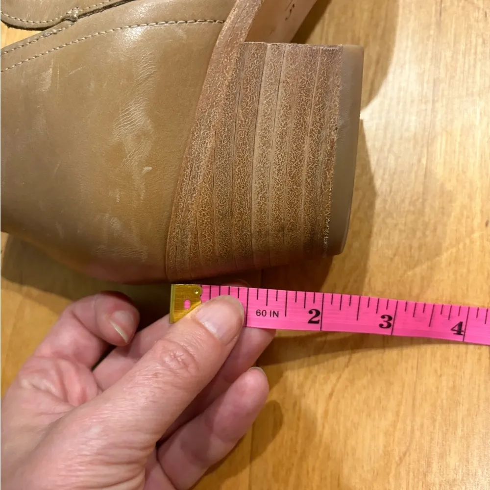 Nisolo Anthropologie Mia booties ankle boots tan leather 7.5 - Image 9