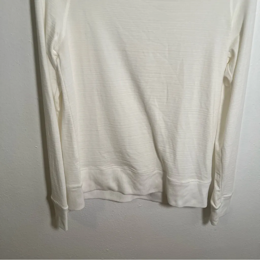 Apana Off Shoulder Sweatshirt White Textured M - Image 3