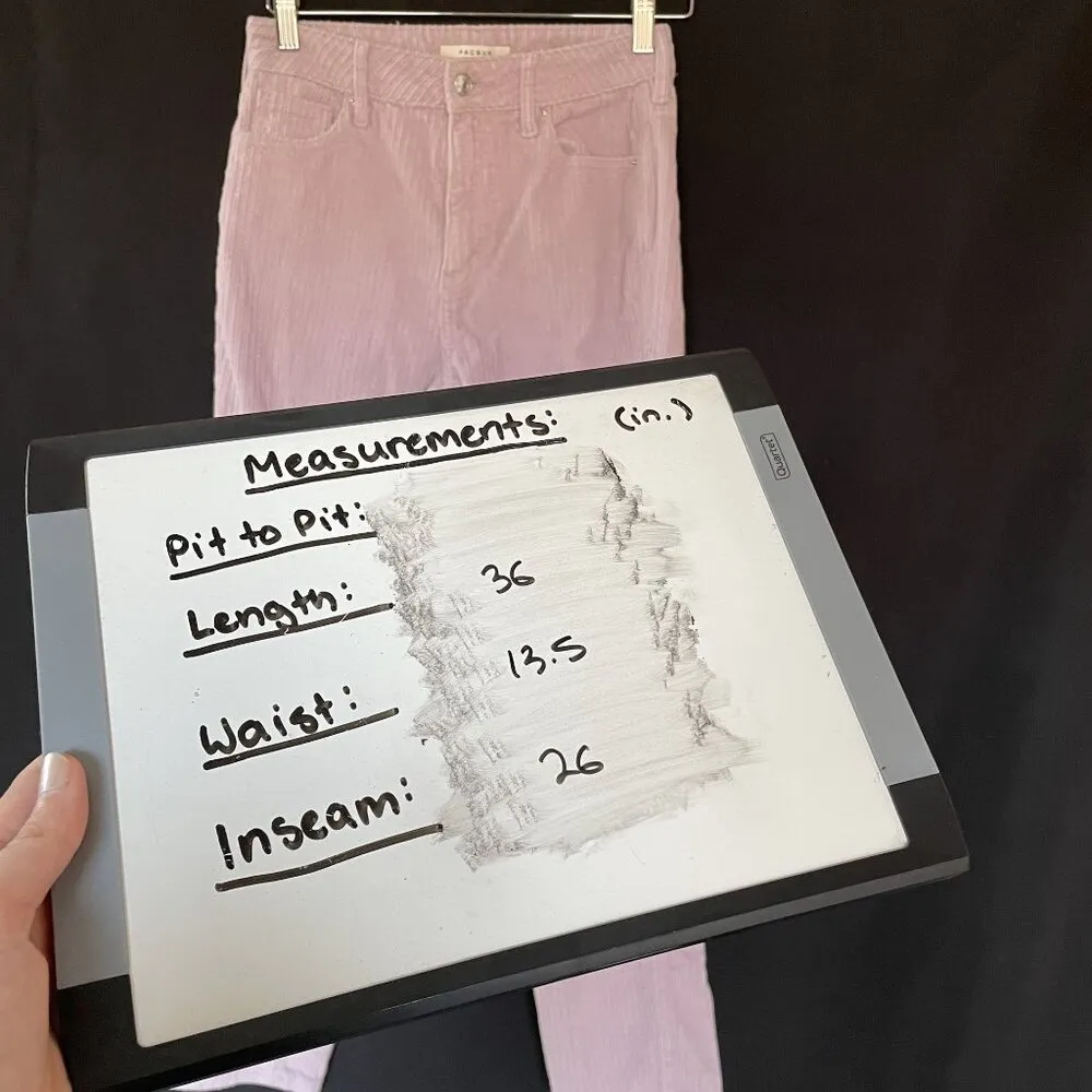 Pacsun corduroy style pink light pants mom jean women's size 25 waist cotton - Image 4