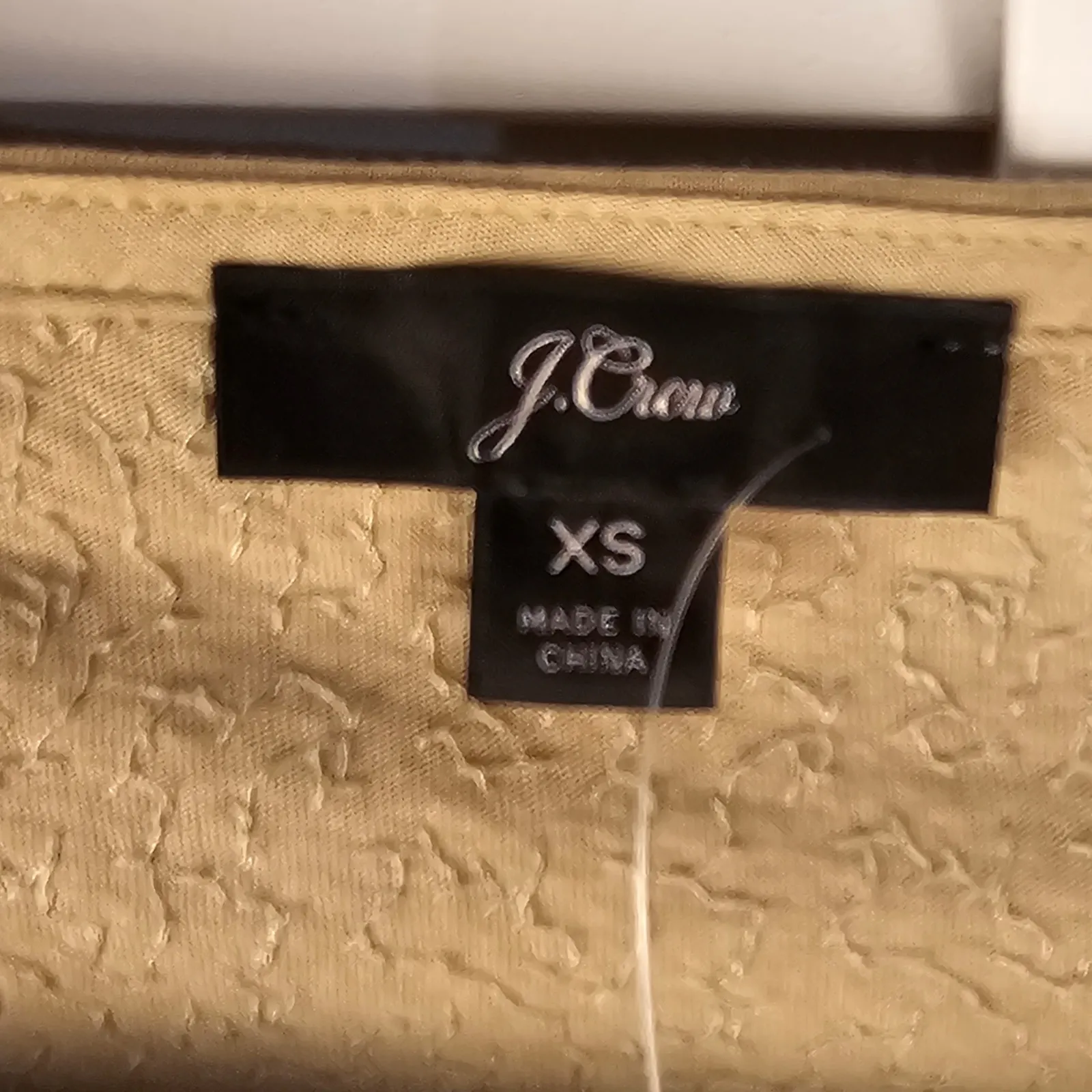 NWT J Crew‎ Womens Khaki Sequined 3/4 Sleeve Boatneck Shirt Top XS Tan - Image 5