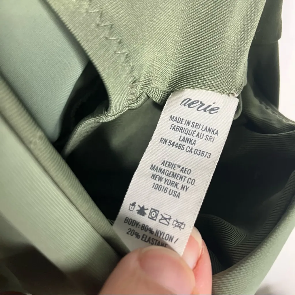 Aerie scoop bikini top‎ size XS bikini bottoms size small olive green women’s - Image 6