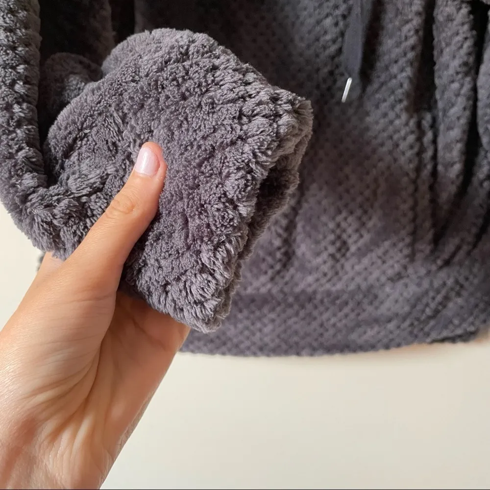 Plush Pullover Gray Charcoal Sky Soft Comfortable Top Women’s Winter Oversized - Image 3