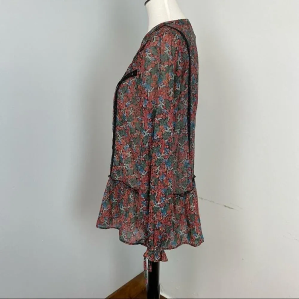 Matilda Jane Floral Choose Your Own Path Carol Long Sleeve Top Size Small - Image 6