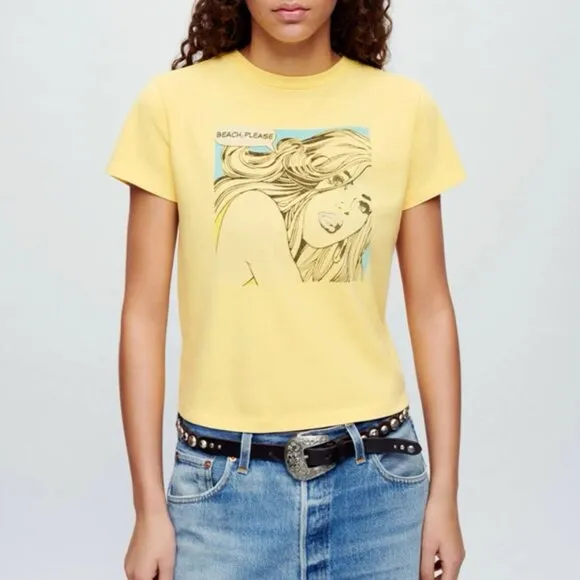 RE/DONE Beach Please Classic Cotton T Shirt Pop Art Retro Vintage Litchenstein - Image 8