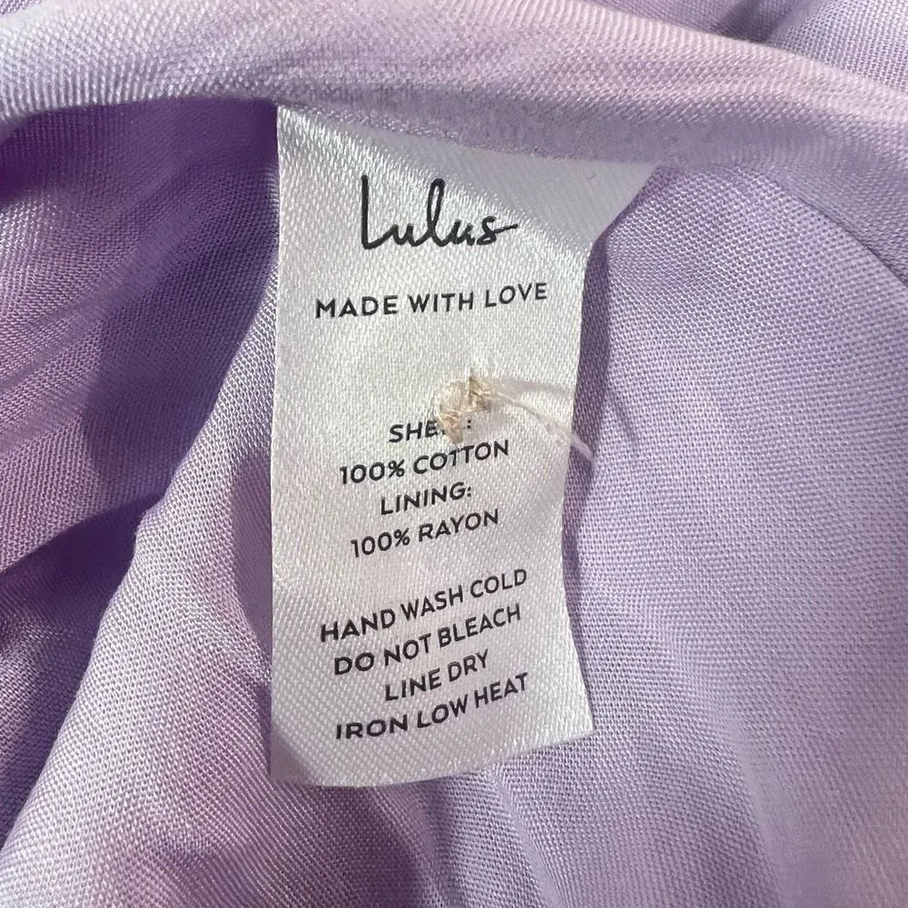 Lulus Endearing Looks Lavender Puff Sleeve Lace-Up Mini Dress - Image 12