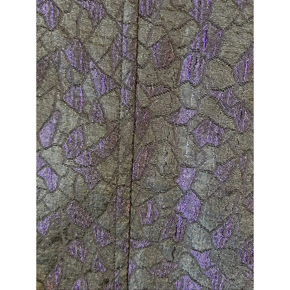 Laura Ashley Women’s Button Up Lined Blazer Purple Black NWT Size Small (5403) - Image 8