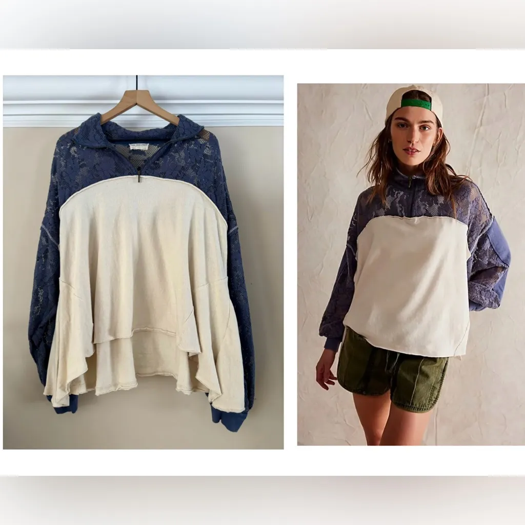 Free People We The Free By The Lake Graphic Long Sleeve Pullover Top | GUC | XL - Image 2