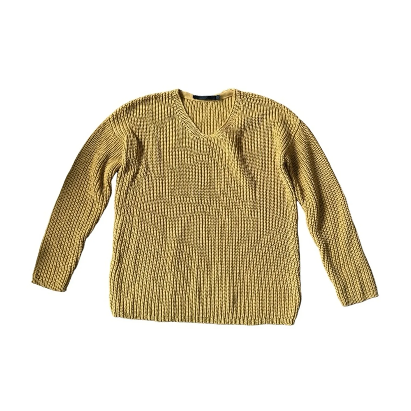 Jenni Kayne Cotton Cabin Sweater Mustard - Image 4