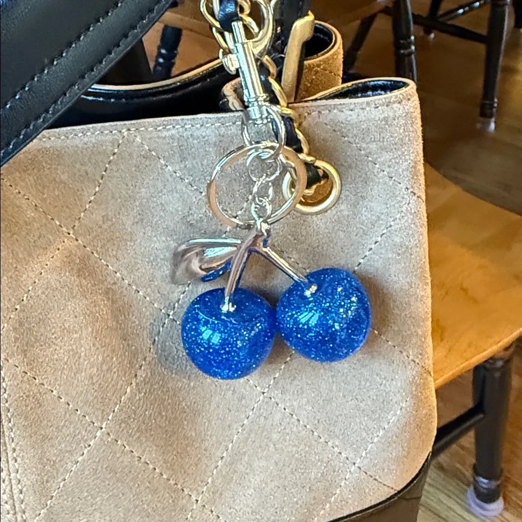 Cherry blue bag, charm - Image 3