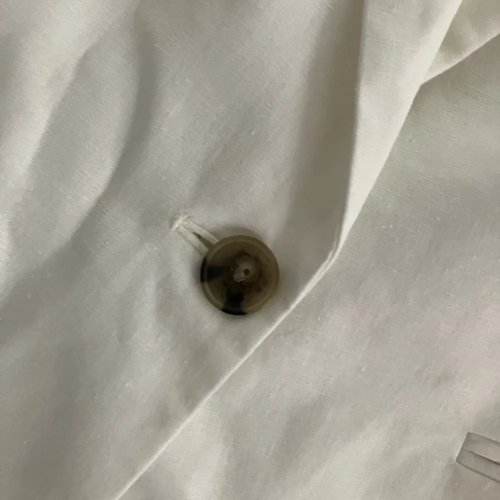 J. Crew Womens White Petite linen-blend one-button blazer - Image 7