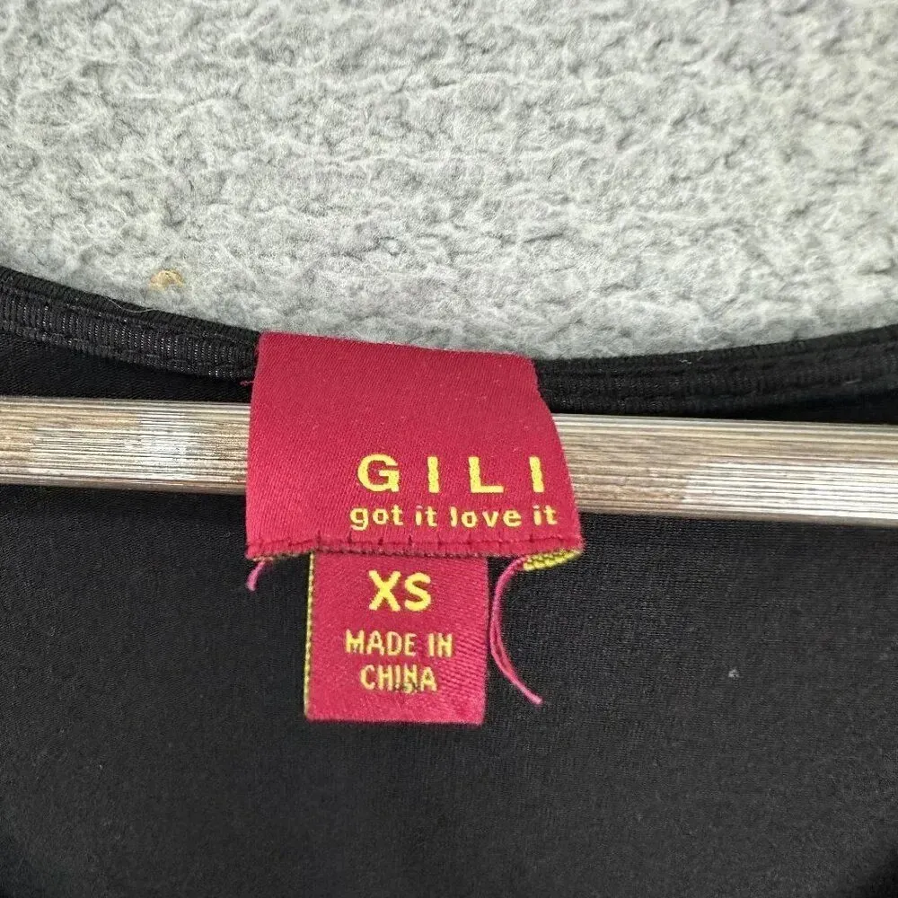 Gilli Dress womens XS black midi sleeveless gathered ruched drop waist flowy‎ - Image 4