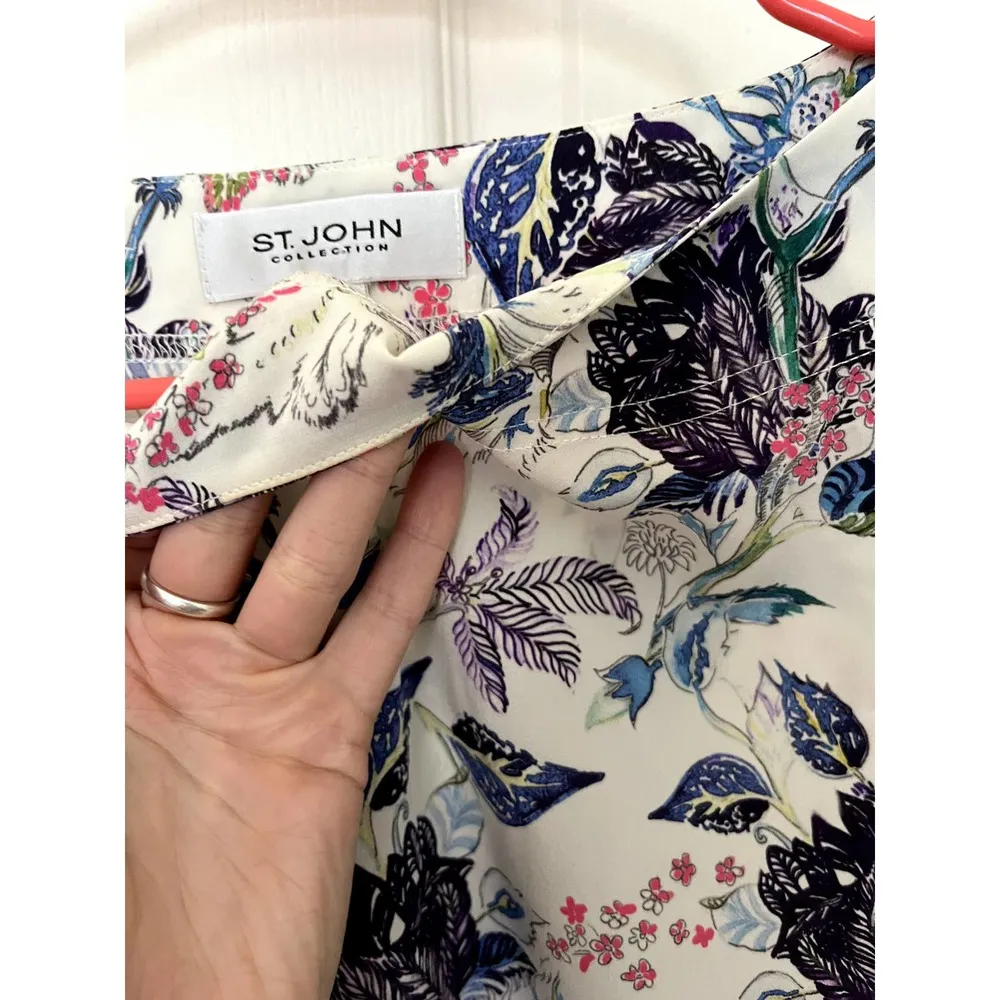 St. John  floral blouse - Image 4