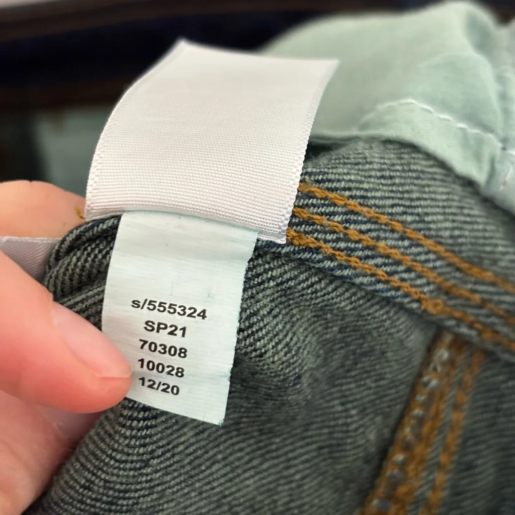 LOFT High Waist Wide Leg Sailor Jeans in Dark Wash - Size 28/6 - Image 7