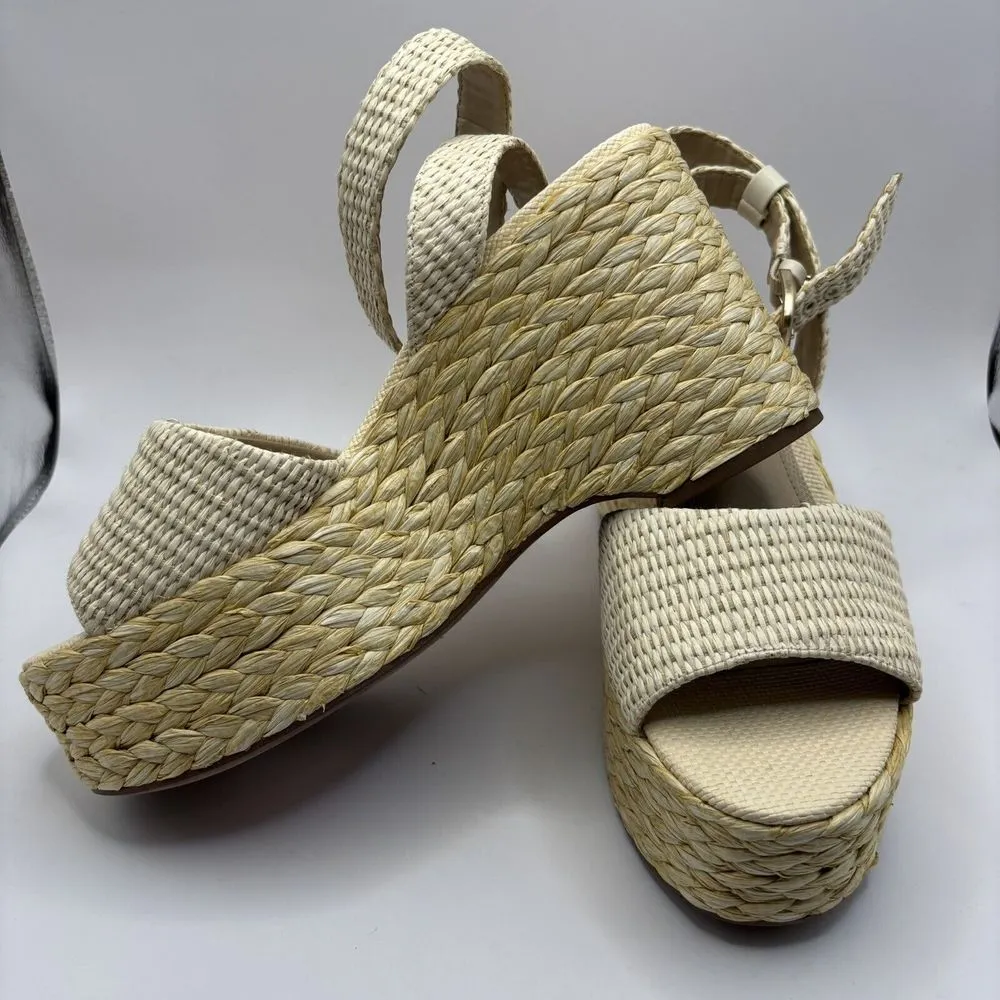 Sam Edelman‎ Women's April Ankle-Strap Raffia-Wedge Sandals Sz 10.5M - Image 5