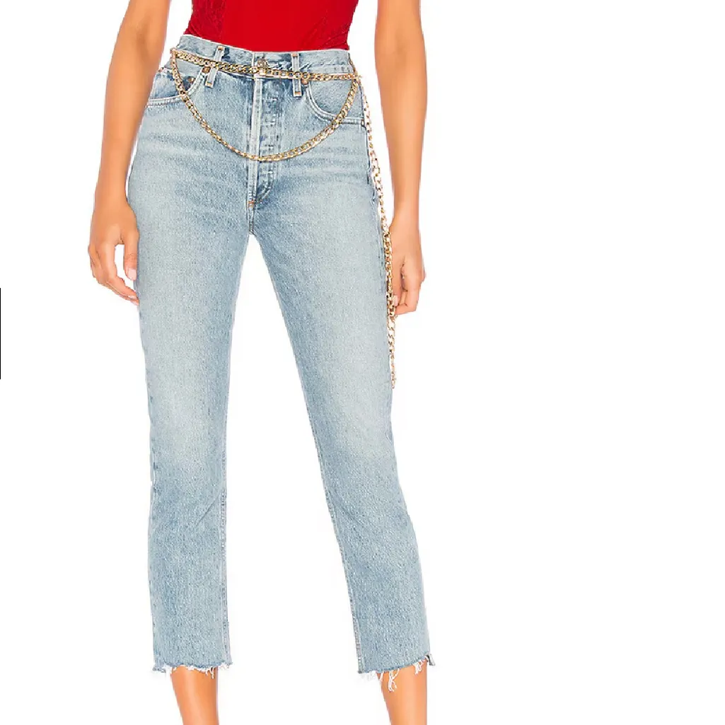 AGOLDE Riley High Rise Straight Crop in Zephyr Sz 26 - Image 2