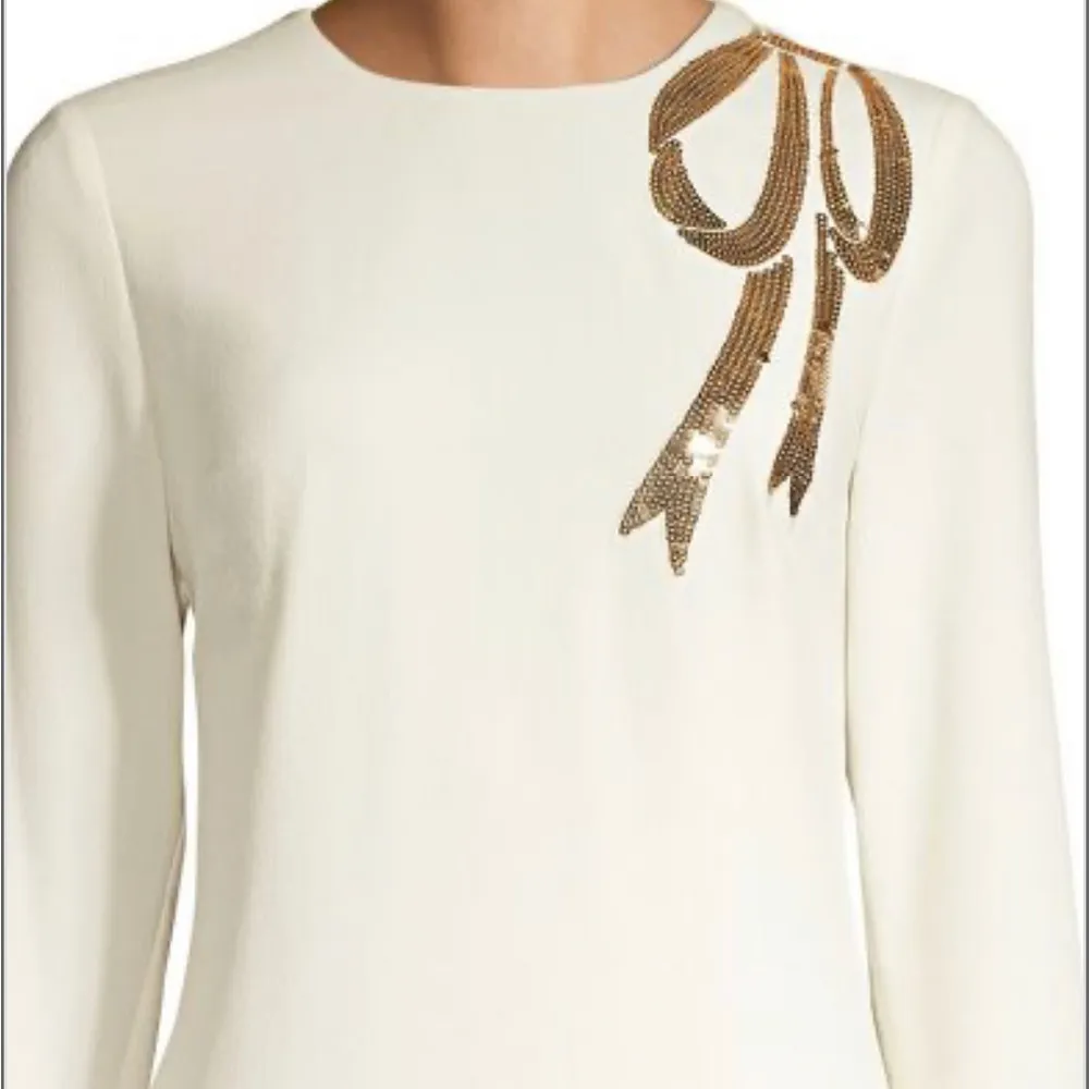 TRINA TURK Eastern Luxe Muraski Sequin Bow Shift Dress - Image 5