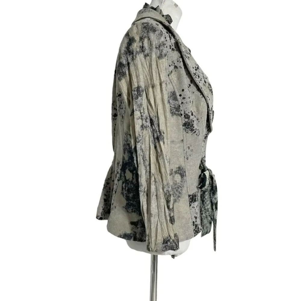 Alberto Makali Medium Sweater Cardigan Blazer Abstract Boho Lagenlook - Image 4