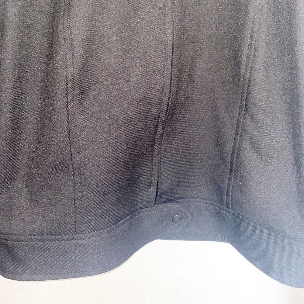 Hugo Buscati  Collection Polyester Zip With Snap Bottom Black Light Weight Jacket - Image 3