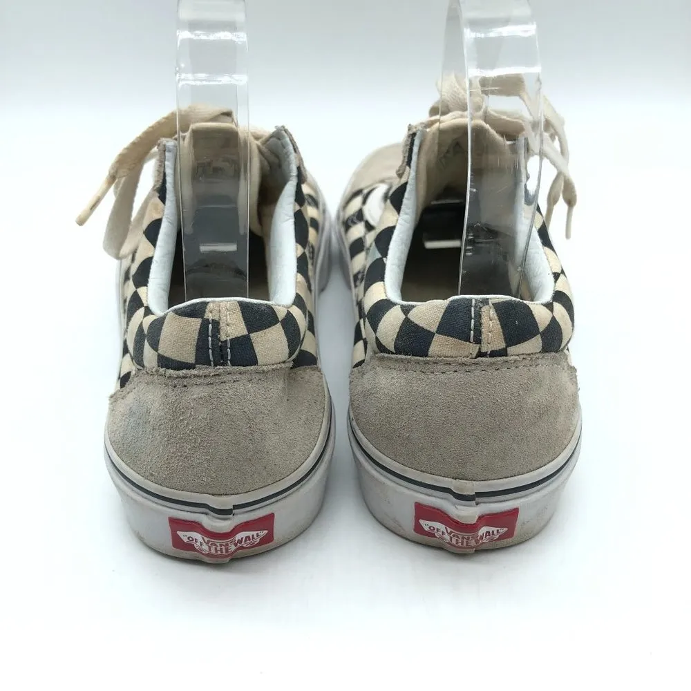 Vans Old Skool Unisex Skate Shoes Checkered Black White Mens 6 Womens 7.5 - Image 6