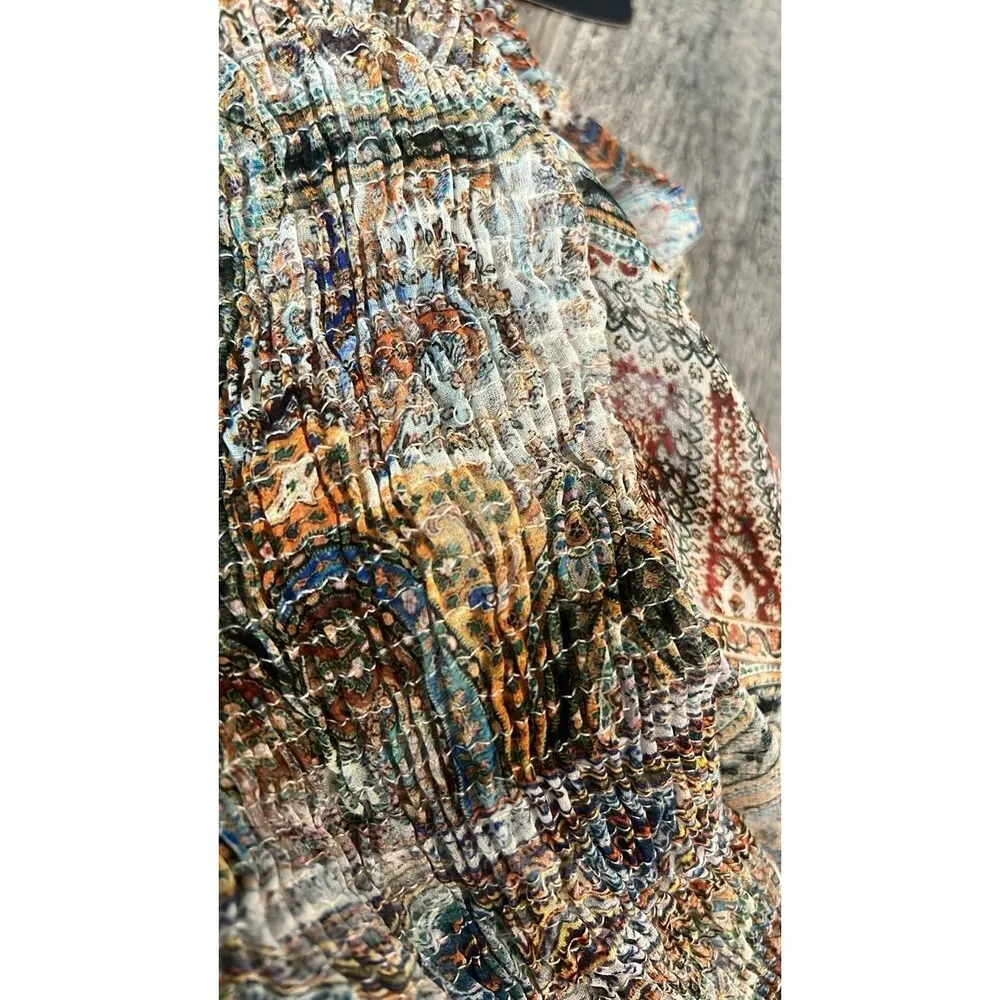 ZARA TRAFALUC Women M Slip On Lightweight Knit Dress STRETCH MULTICOLOR NWT #39 - Image 6