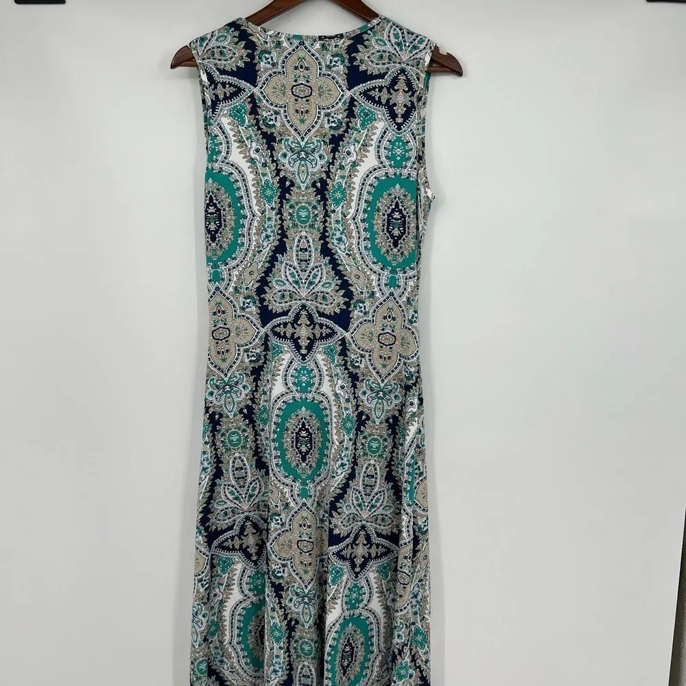 SOFT SURROUNDINGS $148 Medici Paisley Knotted Maxi Tank Dress Size medium - Image 6